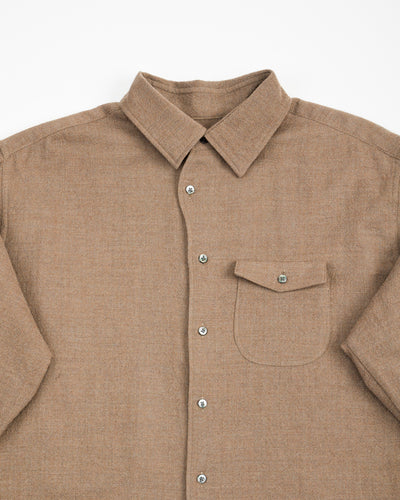 Gorsch Slip On Bumpy Wool Shirt - Chestnut Brown - Standard & Strange