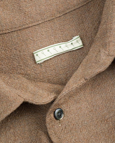 Gorsch Slip On Bumpy Wool Shirt - Chestnut Brown - Standard & Strange