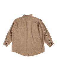 Slip On Bumpy Wool Shirt  - Chestnut Brown