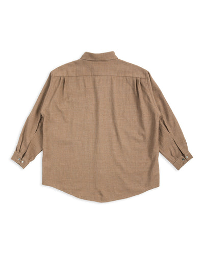Gorsch Slip On Bumpy Wool Shirt - Chestnut Brown - Standard & Strange