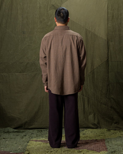 Gorsch Slip On Bumpy Wool Shirt - Chestnut Brown - Standard & Strange