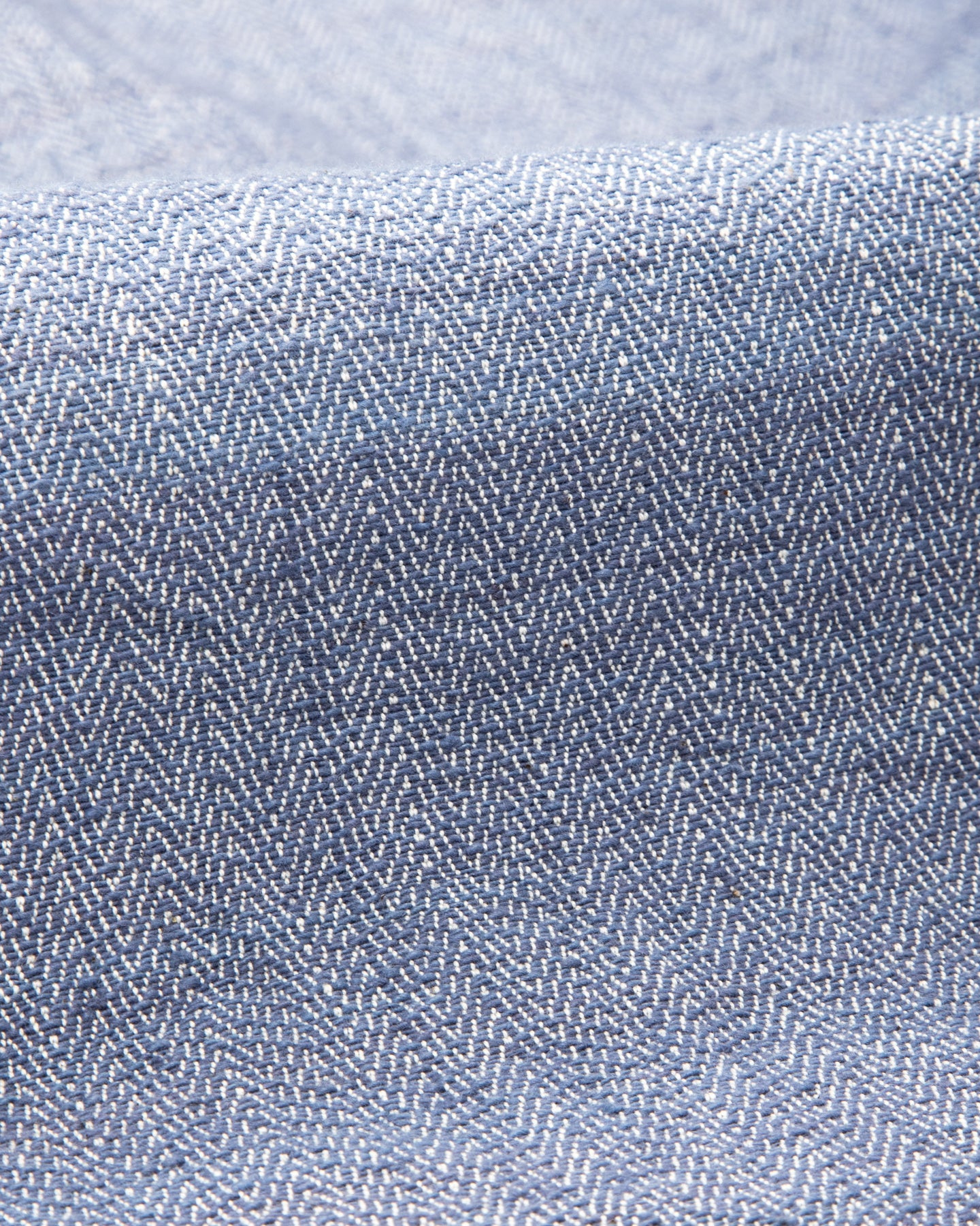 Isaac Pant - Handwoven French Blue/Indigo Military Herringbone