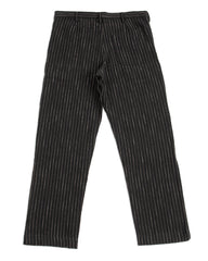 Indi + Ash Isaac Pant - Handwoven Iron/Acacia Canvas Ticking Stripe - Standard & Strange