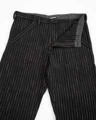 Indi + Ash Isaac Pant - Handwoven Iron/Acacia Canvas Ticking Stripe - Standard & Strange