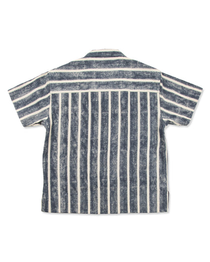 Indi + Ash Lake Camp Shirt Jac - Reversible Indigo Bold Stripe - Standard & Strange