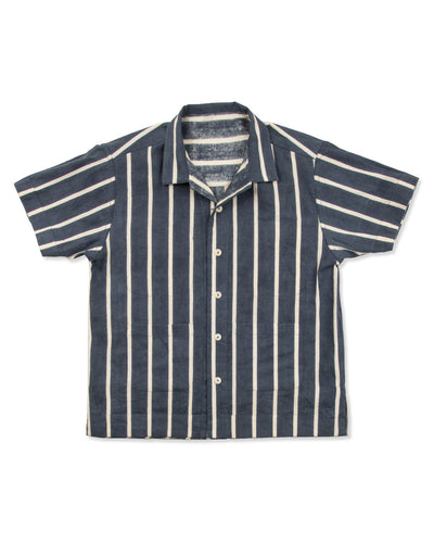 Indi + Ash Lake Camp Shirt Jac - Reversible Indigo Bold Stripe - Standard & Strange