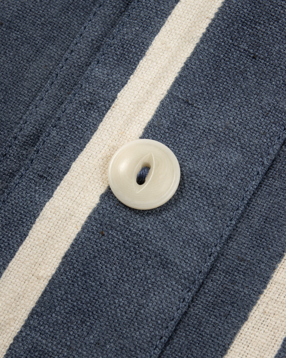 Indi + Ash Lake Camp Shirt Jac - Reversible Indigo Bold Stripe - Standard & Strange