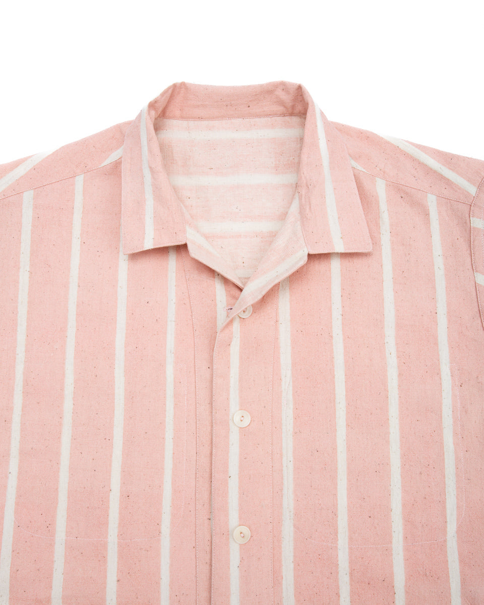 Indi + Ash Lake Camp Shirt Jac - Reversible Sappanwood Pink Bold Stripe - Standard & Strange