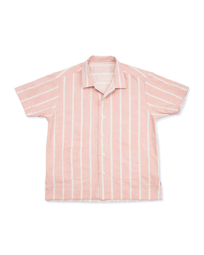 Indi + Ash Lake Camp Shirt Jac - Reversible Sappanwood Pink Bold Stripe - Standard & Strange