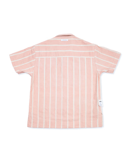 Indi + Ash Lake Camp Shirt Jac - Reversible Sappanwood Pink Bold Stripe - Standard & Strange