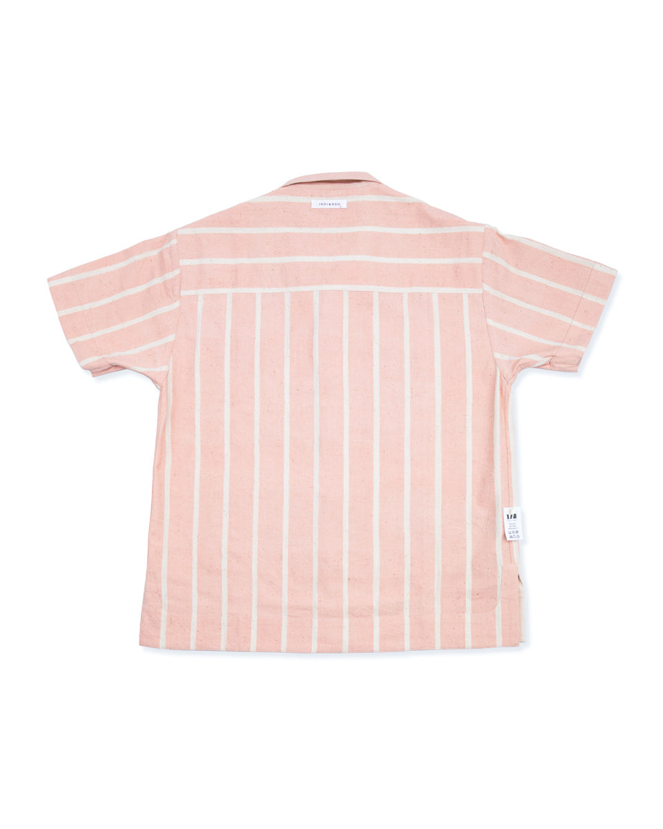 Indi + Ash Lake Camp Shirt Jac - Reversible Sappanwood Pink Bold Stripe - Standard & Strange