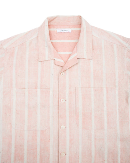 Indi + Ash Lake Camp Shirt Jac - Reversible Sappanwood Pink Bold Stripe - Standard & Strange