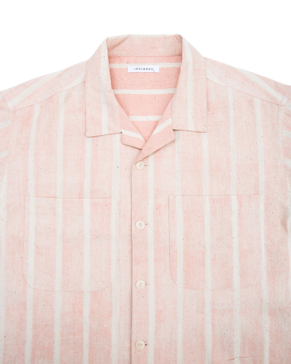 Indi + Ash Lake Camp Shirt Jac - Reversible Sappanwood Pink Bold Stripe - Standard & Strange