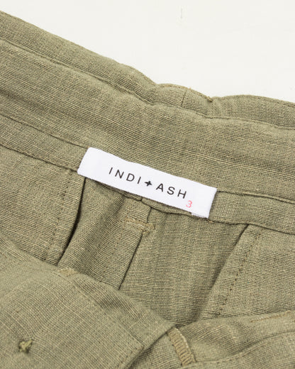 Indi + Ash Obelisk Pant - OD Green Handwoven Canvas - Standard & Strange