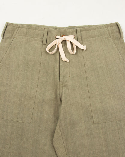 Indi + Ash Obelisk Pant - OD Green Handwoven Canvas - Standard & Strange