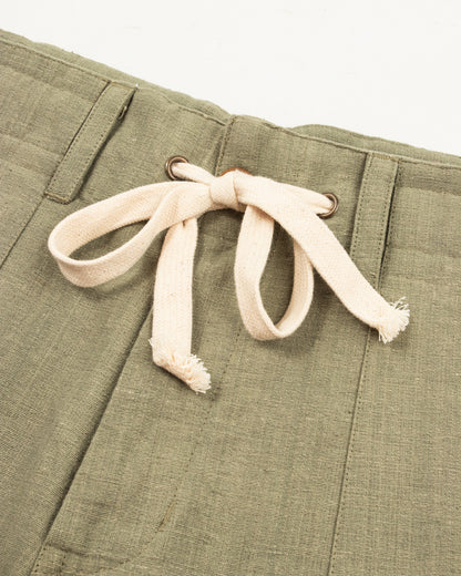 Indi + Ash Obelisk Pant - OD Green Handwoven Canvas - Standard & Strange