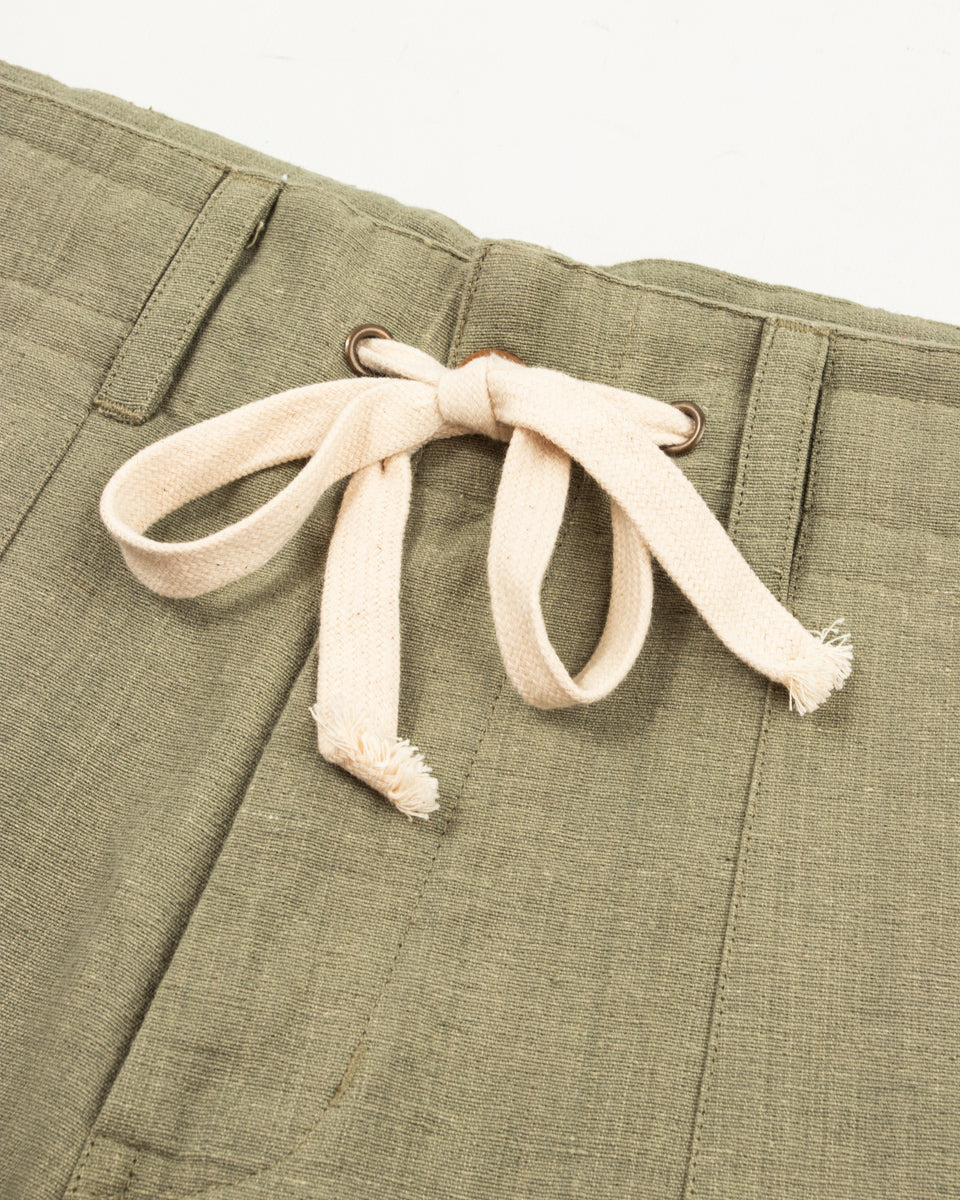 Indi + Ash Obelisk Pant - OD Green Handwoven Canvas - Standard & Strange