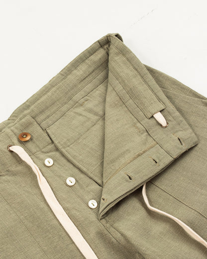 Indi + Ash Obelisk Pant - OD Green Handwoven Canvas - Standard & Strange