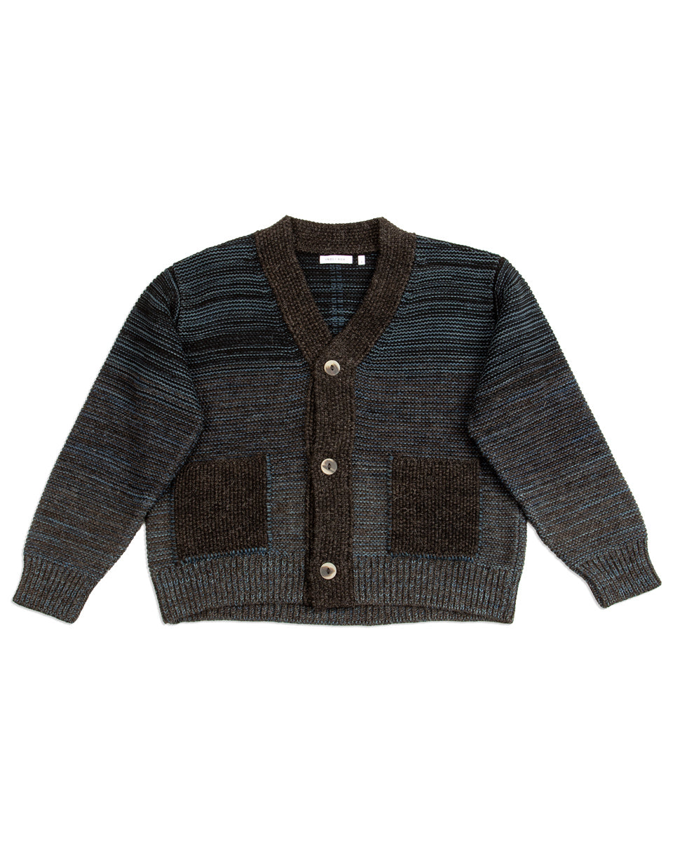 Indi + Ash Ren Cardigan - Undyed Black Alpaca/Dark Indigo - Standard & Strange