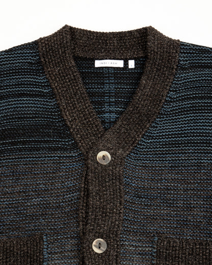 Indi + Ash Ren Cardigan - Undyed Black Alpaca/Dark Indigo - Standard & Strange