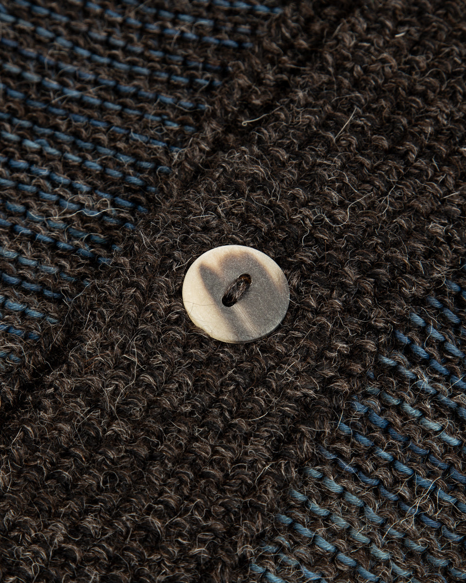 Indi + Ash Ren Cardigan - Undyed Black Alpaca/Dark Indigo