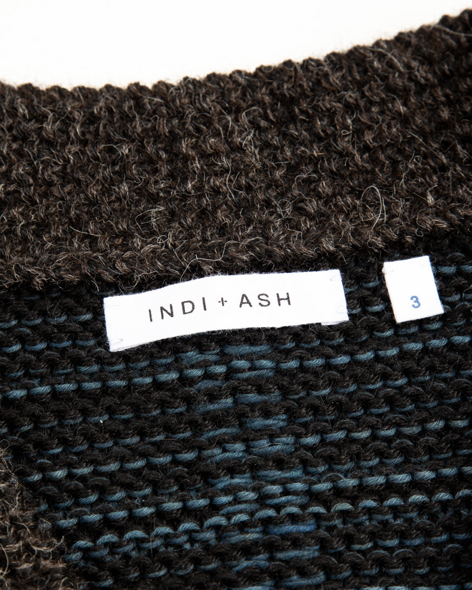 Indi + Ash Ren Cardigan - Undyed Black Alpaca/Dark Indigo - Standard & Strange