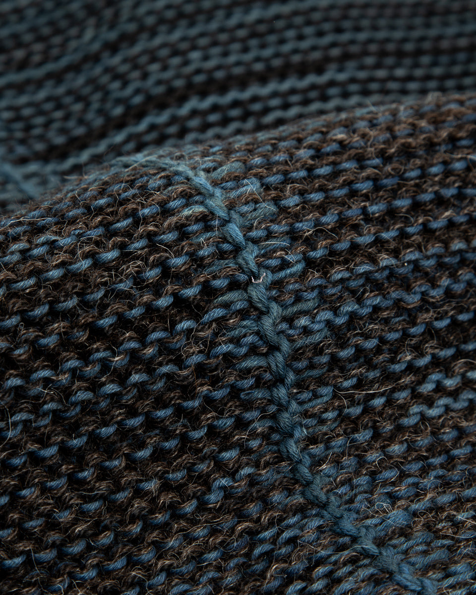 Indi + Ash Ren Cardigan - Undyed Black Alpaca/Dark Indigo