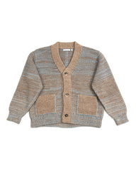 Indi + Ash Ren Cardigan - Undyed Brown Alpaca/Medium Indigo - Standard & Strange