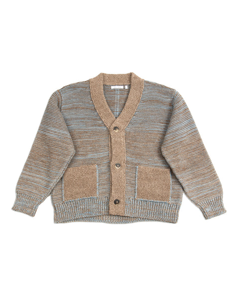 Indi + Ash Ren Cardigan - Undyed Brown Alpaca/Medium Indigo - Standard & Strange