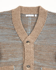 Indi + Ash Ren Cardigan - Undyed Brown Alpaca/Medium Indigo - Standard & Strange