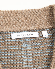 Indi + Ash Ren Cardigan - Undyed Brown Alpaca/Medium Indigo - Standard & Strange