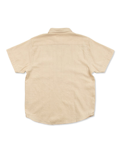 Indi + Ash SS Cedar Shirt - Handwoven Kala Cotton Natural - Standard & Strange