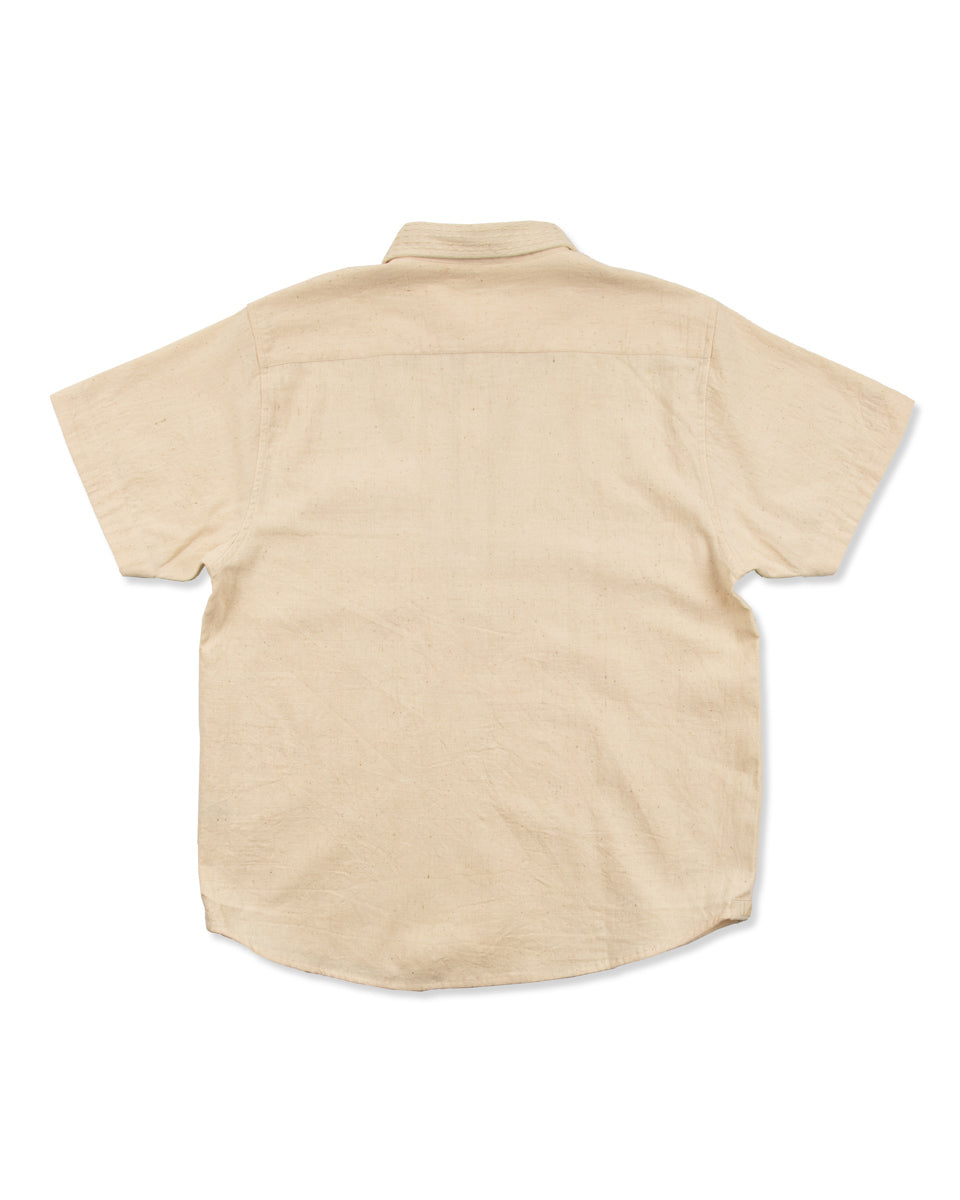 Indi + Ash SS Cedar Shirt - Handwoven Kala Cotton Natural - Standard & Strange