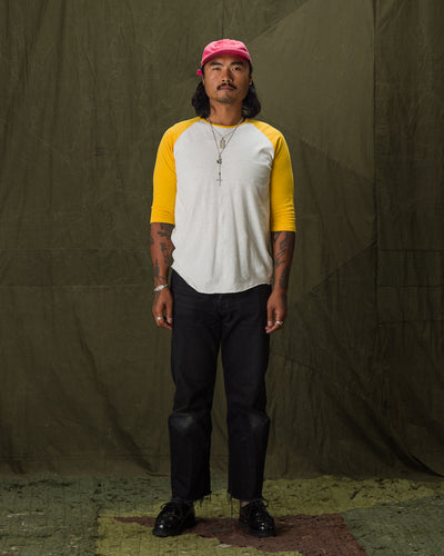 Indigofera Leon Raglan Tee - Cockatoo / Yellow - Standard & Strange