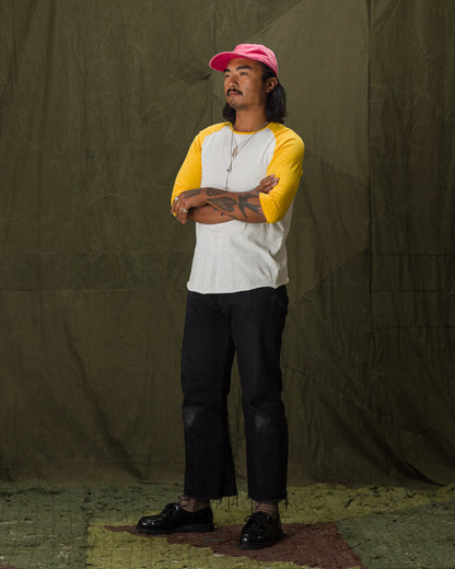 Indigofera Leon Raglan Tee - Cockatoo / Yellow - Standard & Strange