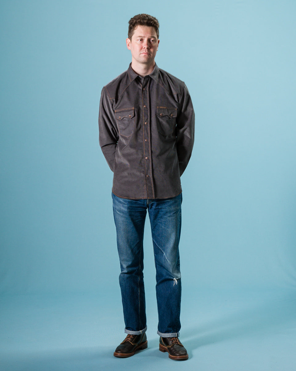 Indigofera Ryman Shirt - Steel Grey Corduroy - Standard & Strange