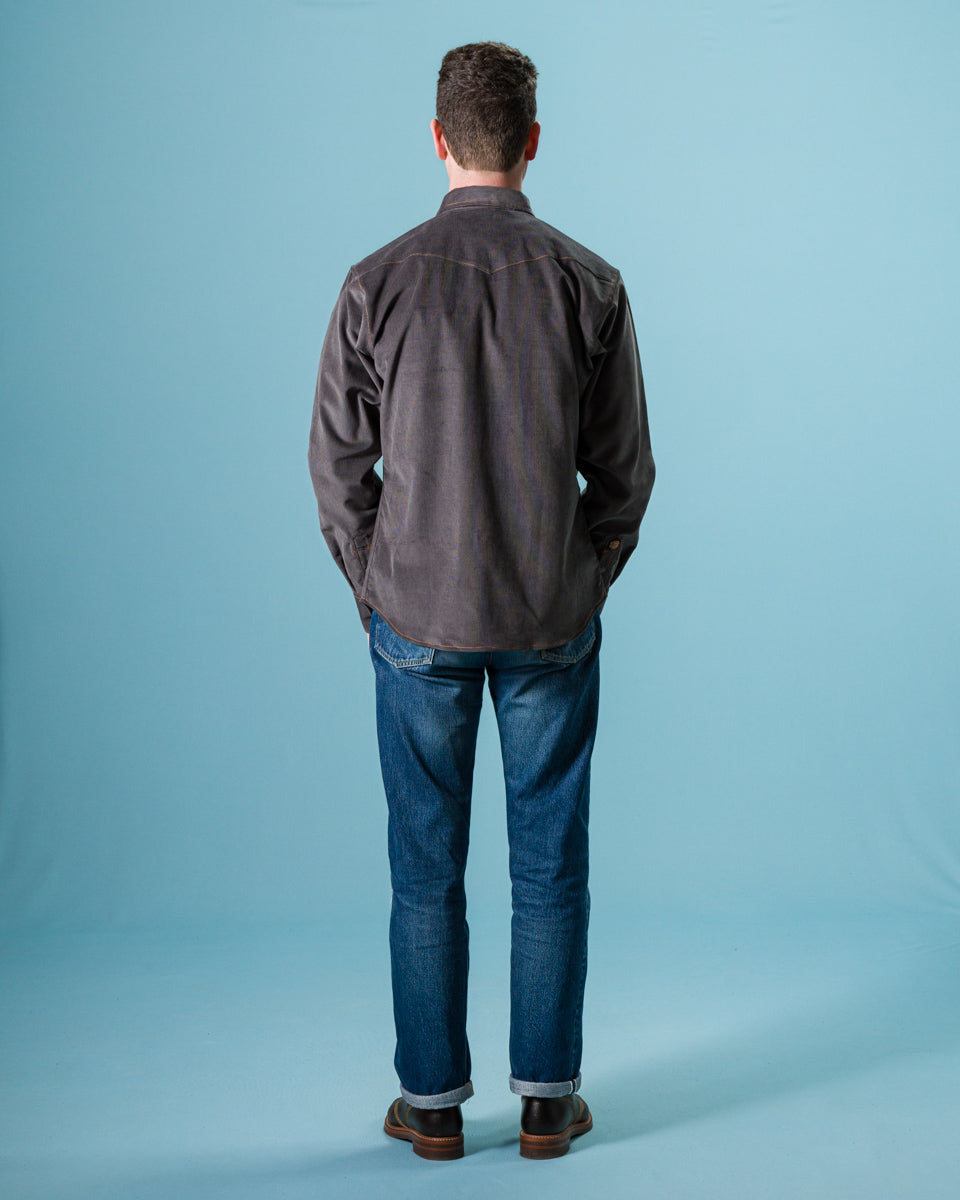 Indigofera Ryman Shirt - Steel Grey Corduroy - Standard & Strange