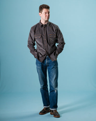 Indigofera Ryman Shirt - Steel Grey Corduroy - Standard & Strange