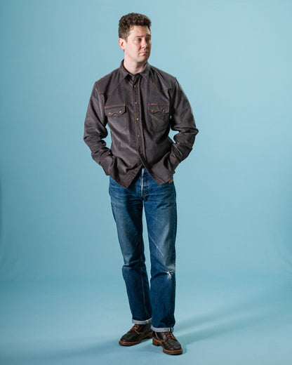Indigofera Ryman Shirt - Steel Grey Corduroy - Standard & Strange