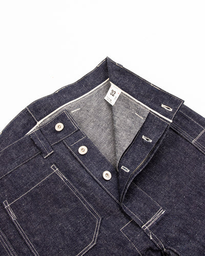 John Gluckow 1910s Netmaker's Trousers - Indigo (Rinsed) - Standard & Strange