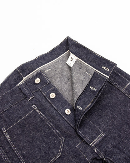 John Gluckow 1910s Netmaker's Trousers - Indigo (Rinsed) - Standard & Strange