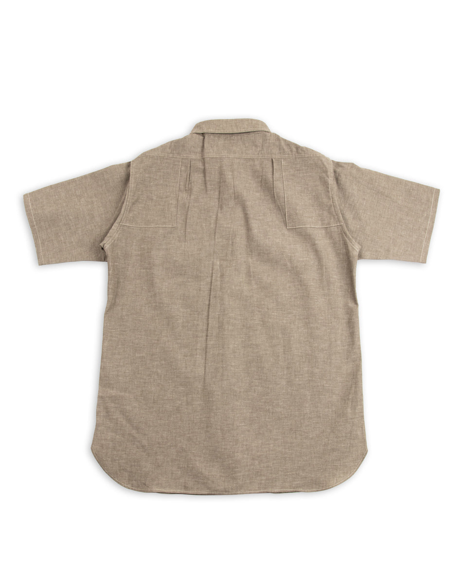 1930s Dockworker's Shirt S/S - Brown