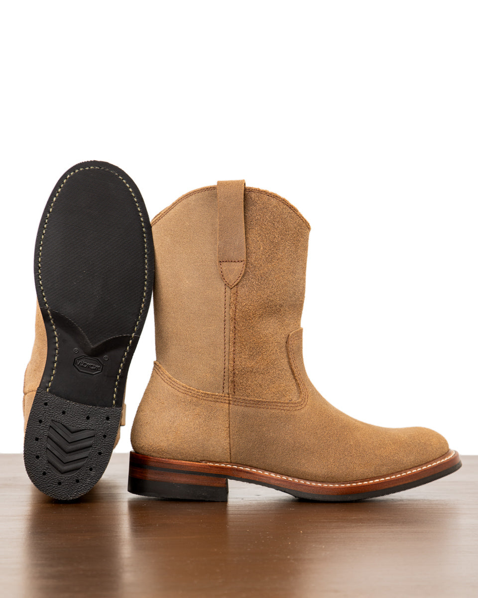 Flat Roper Boot John Lofgren Duke Roper Boots - Natural CXL Roughout – Standard & Strange