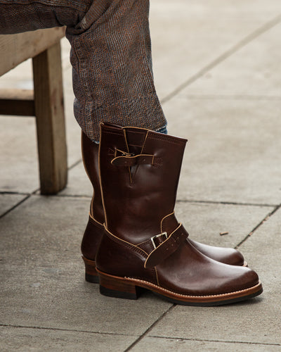 John Lofgren Wabash Engineer Boots - Dark Brown Shinki Horsebutt - Standard & Strange