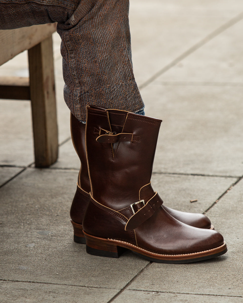 John Lofgren Wabash Engineer Boots - Dark Brown Shinki Horsebutt - Standard & Strange