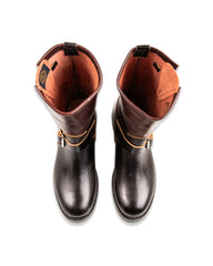 John Lofgren Wabash Engineer Boots - Limited Black x Burgundy Horsebutt - Standard & Strange