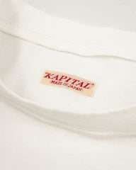 Kapital 20/-Jersey Crew T (THUNDER & CONIFER) - White - Standard & Strange