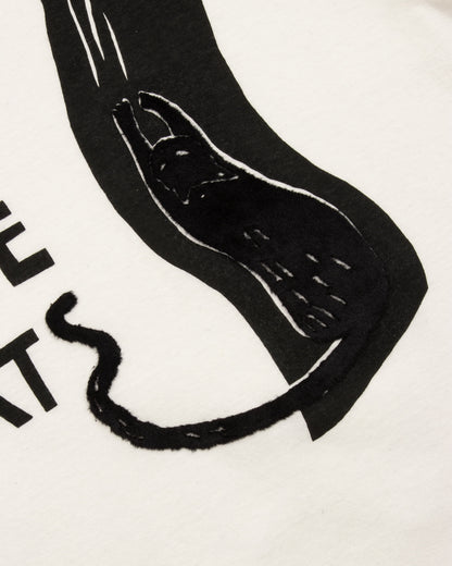 Kapital 20/-Jersey Ringer T (DENIM MEN LOVE CATS SCRATCH) - White - Standard & Strange