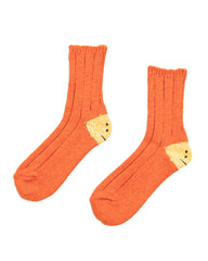 Kapital 56 Yarns MA-1 RAINBOWY HAPPY HEEL Socks - Orange - Standard & Strange