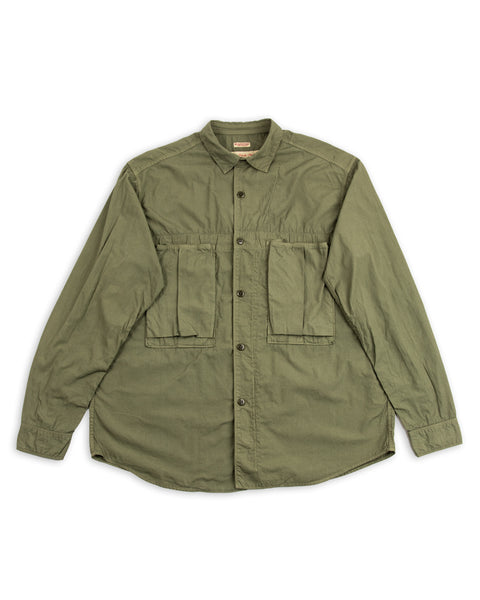 Broad Cloth Anorak Shirt - Khaki